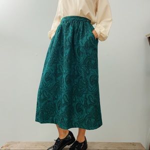 SOLD wool midi skirt, vintage